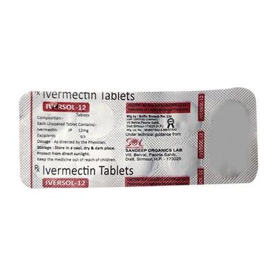 IVERSOL 12 Tablet 10's - Parasitic Worms-Ant