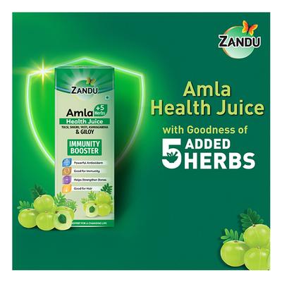Zandu Amla + 5 Herbs Immunity Booster Health Juice 1 litre - Ayurvedic Juices