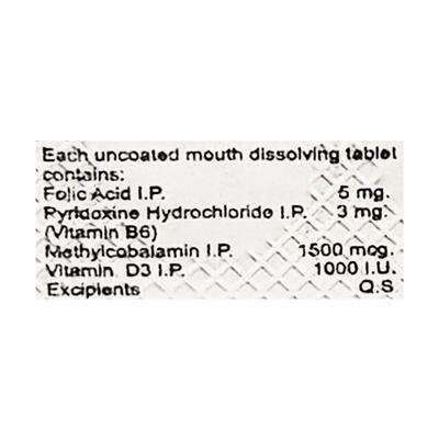 FOLIMAX+D3 MOUTH DISSOLVING Tablet 10's - Supplements-Vam