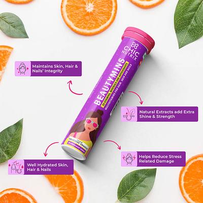 Chicnutrix Beautymins Effervescent Tablet - Orange Flavour 20's - Multi-Vitamins