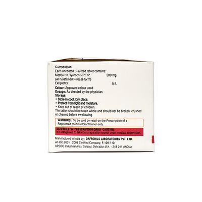 Metfine Ipr 500mg Tablet 10'S - Diabetes-Ant
