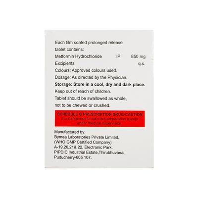 WELLFORMIN SR 850 Tablet 15's - Diabetes-Ant