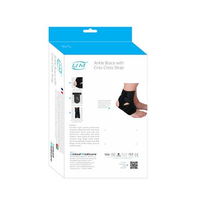 UM Ankle Brace with Criss Cross Strap (D02) (XXL) - Knee/Ankle/Leg/Foot Supports