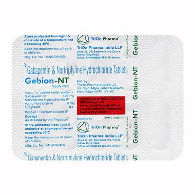 GEBION NT Tablet 10's - Neuropathic Pain-Dru