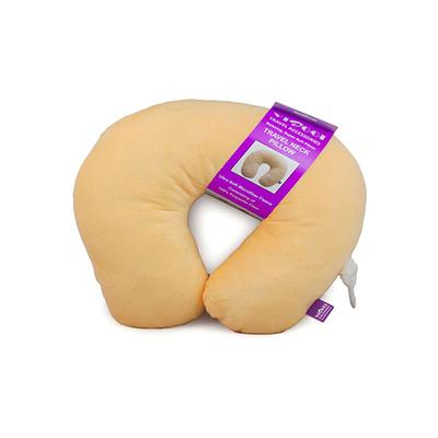 VIAGGI U Shape Feather Soft Microfibre Travel Neck Pillow - Light Orange - Pads And Pillows