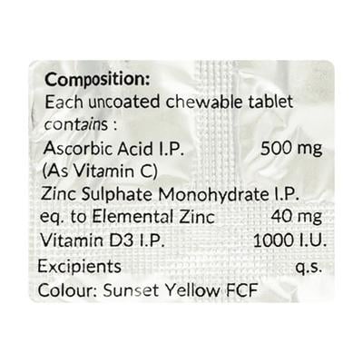 ZINCOFEM C Chewable Tablet 15's - Supplements-Vam