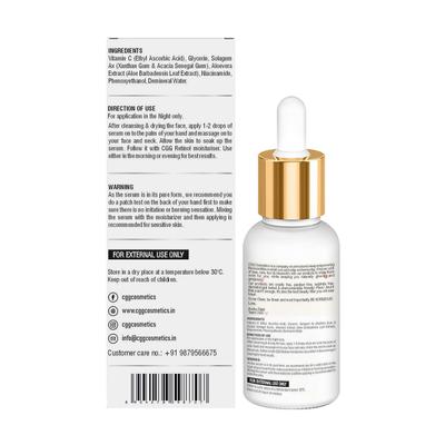 CGG Cosmetics Vitamin C 20%- Hyaluronic Acid- & Glutathione Facial Serum 30 ml - Face Serum