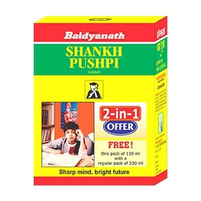 Baidyanath Shankh Pushpi Syrup (220 ml +110 ml Free) - Speciality Medicines