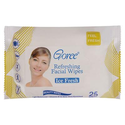 Goree Refreshing Facial Wipes - Ice Fresh 25's - Facial Wipes & Tissues