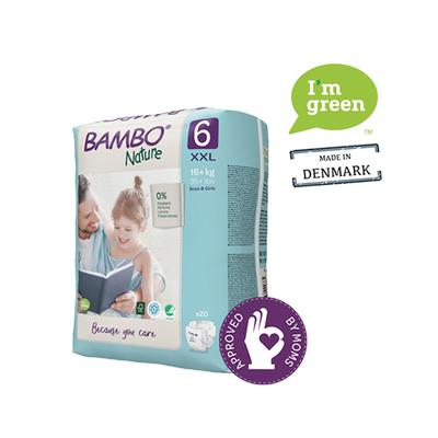 Bambo Nature Tape Diapers with Wetness Indicator - XXL (6) 120's - Diapers & Wipes