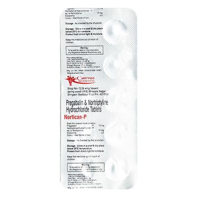 NORTICAN P Tablet 10's - Neuropathic Pain-Dru