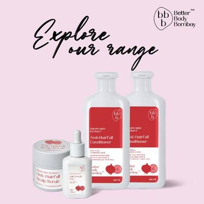 BBB Better Body Bombay Anti-Hairfall Shampoo- Onion Seed Extract 300 ml - Shampoos