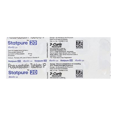 STATPURE 20mg Tablet 10's - High Cholesterol-Dys