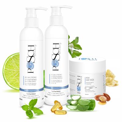Posch Strengthening Shampoo + Conditioner + Hair Mask - Argan 200 ml - Shampoos
