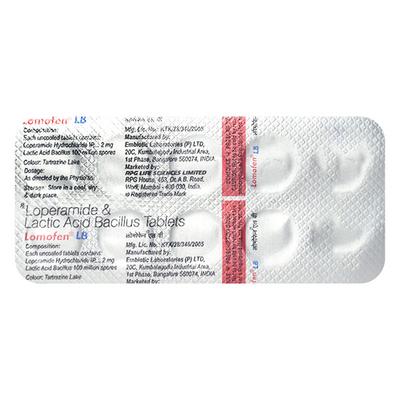 LOMOFEN LB Tablet 10's - Diarrhoea-Ant