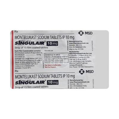 Singulair 10mg Tablet 15'S - Asthma/COPD-Ast