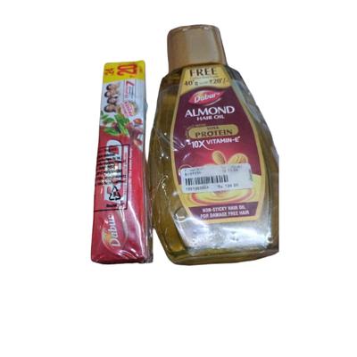 Dabur Almond Hair Oil Enriched with Soya Protein & 10X Vitamin E 200ml ...