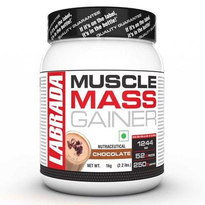 Labrada Muscle Mass Gainer Powder - Chocolate 1 kg - Workout Essentials