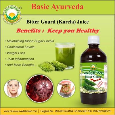 Basic Ayurveda Bitter Gourd (Karela) Juice 500 ml - Ayurvedic Juices