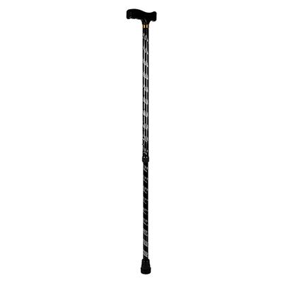 Paxmax Premium Aluminum L Type Walking Stick - Black Carving - Wheelchairs & Walking Sticks