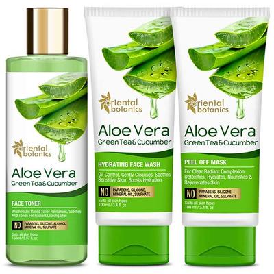 Oriental Botanics Face Glow Combo With Face Toner + Face Wash + Peel Off Mask 350 ml - Face Wash & Cleansers