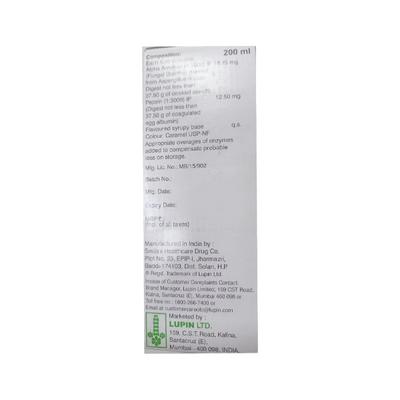 LUPIZYME PLUS CARDAMOM FLAVOURED Syrup 200ml - Digestion-Dig