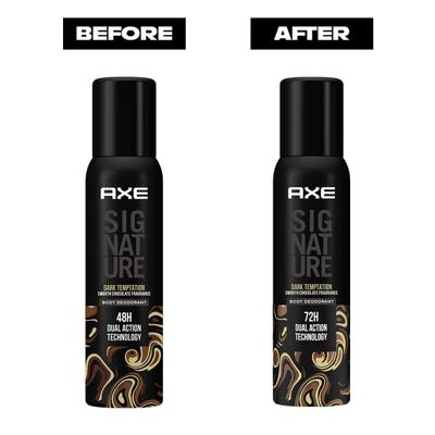 Axe Signature Body Deodorant (72H Dual Action Technology) - Dark Temptation 122 ml - Men Deodorants/Roll-Ons