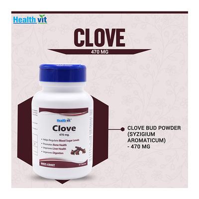 Healthvit Clove 470 mg Capsule 60's - Digestive Health