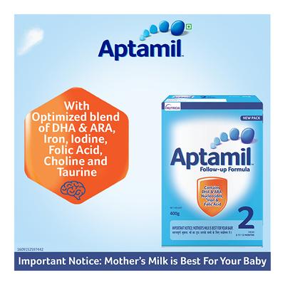 Aptamil Follow-up Formula Stage 2 (6 to 12 months) Powder 400 gm (Refill) - Baby And Infant Supplements