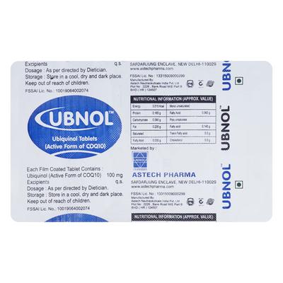 UBNOL Tablet 10's - Supplements-Sup