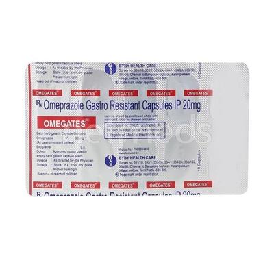 Omegates 20mg Capsule 10'S - Ulcer/Reflux/Flatulence-Aaa