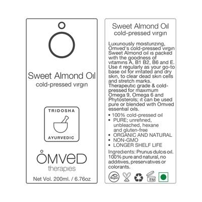 Omved Ayurvedic Sweet Almond Oil 200 ml - Personal Care (Ayush)