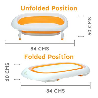 R for Rabbit Bubble Double Elite Baby Bath Tub - Orange - Bathing Essentials