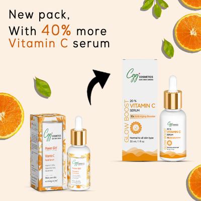 CGG Cosmetics Vitamin C 20%- Hyaluronic Acid- & Glutathione Facial Serum 30 ml - Face Serum