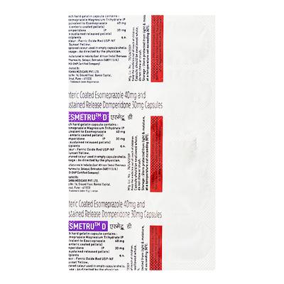 ESMETRU D Capsule 10's - Ulcer/Reflux/Flatulence-Aaa