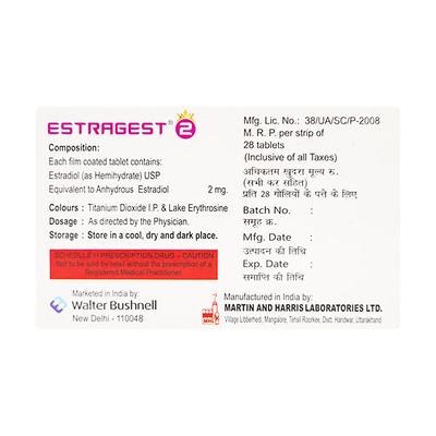 ESTRAGEST 2 Tablet 28's - Hormonal Therapy-Oes