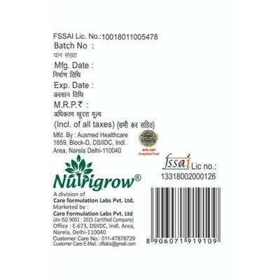 Millennium Herbal Care Nutrigrow Senna Leaf Veg Capsule 60's - Herbal Dietary Supplement