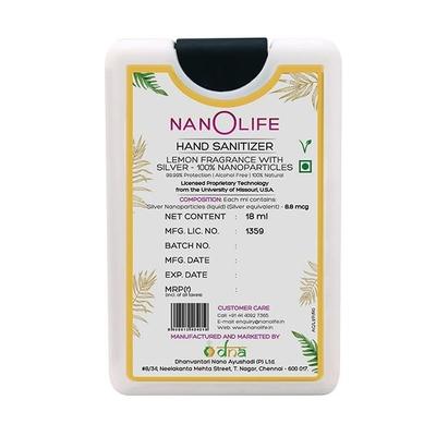 NanOlife Pocket-Size Hand Sanitizer Spray - Lemon 18 ml - Hand Sanitizer