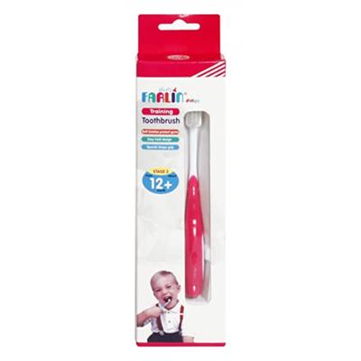 Farlin Training Toothbrush Stage 3 ( 12 M+ ) - Red 1's - Baby Oral Care