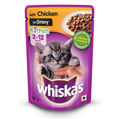 Whiskas Kitten Chicken in Gravy 85 gm - Petfood
