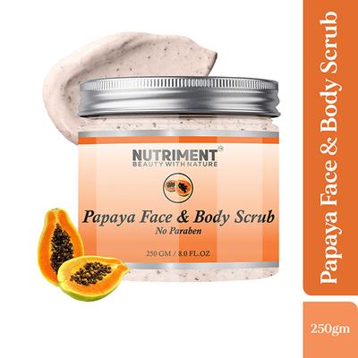 Nutriment Papaya Scrub All Skin Type 250 gm - Scrubs & Exfoliants
