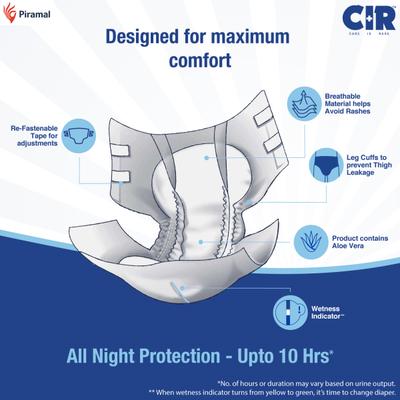 CIR Premium Adult Diapers - Tape (XL) 10's - Adult Diapers & Pads