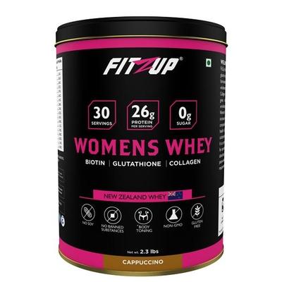 Fitzup Womens Whey Powder - Cappuccino Flavour 2.3 lb - Whey Proteins