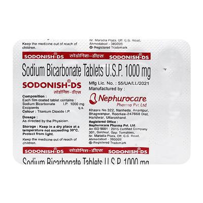 SODONISH DS 1000 Tablet 10's - Ulcer/Reflux/Flatulence-Lax