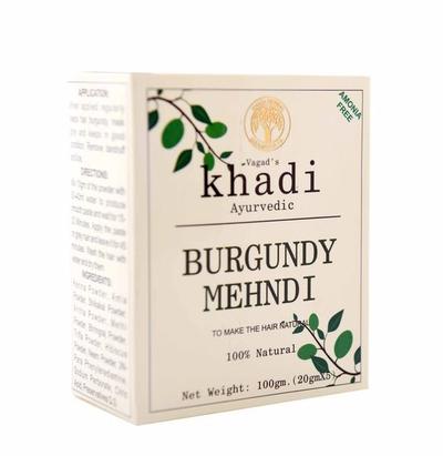 Vagad's Khadi Mehndi Powder - Burgundy 100 gm - Henna