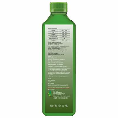 Mint Veda Wheat Grass Juice (Pack of 3 x 1000 ml) - Herbal Dietary Supplement