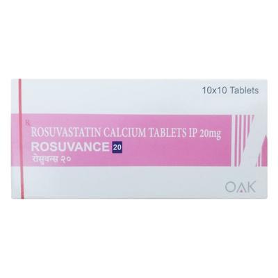 ROSUVANCE 20 Tablet 10's - High Cholesterol-Dys
