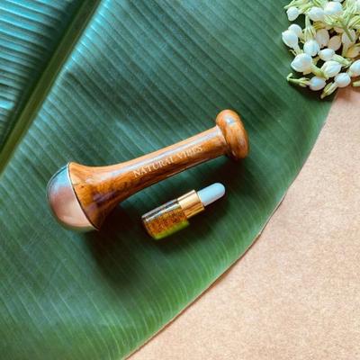 Natural Vibes Kansa Face Massage Wand + Free Gold Ayurvedic Beauty Oil - Perfumes (Edt/Edp)