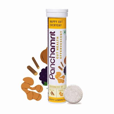 Panchamrit Gut Health Effervescent Tablets - Zesty Lemon Flavour 20's - General Health