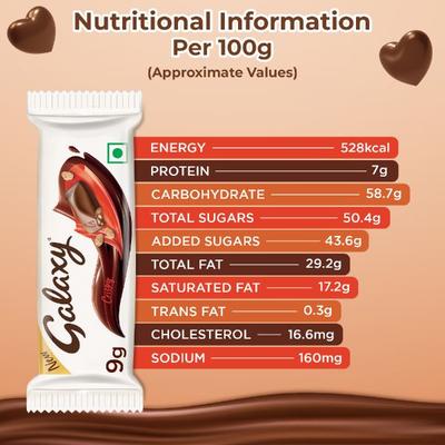 Galaxy Milk Chocolate Bar - Crispy 9 gm - Nutritional Bars